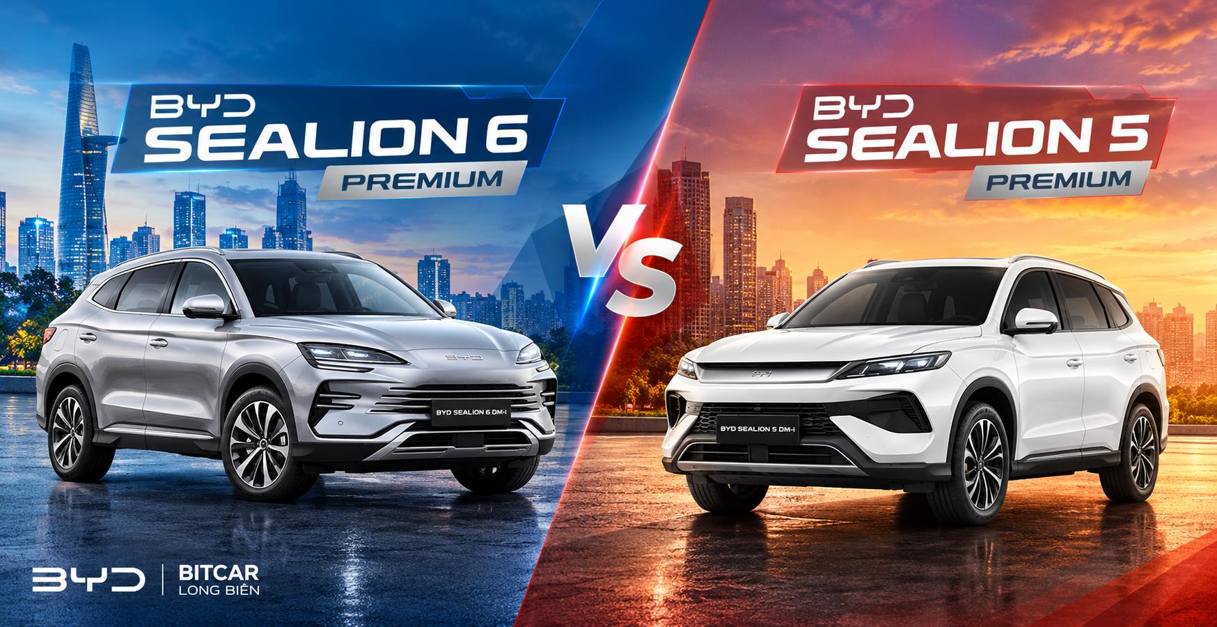 So sánh BYD Sealion 5 DM-i và BYD Sealion 6: Nên chọn mẫu SUV Super Hybrid nào?